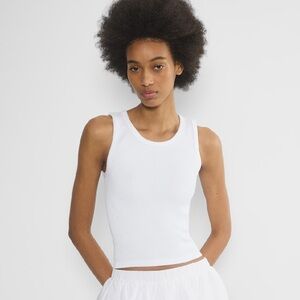 Aritzia white ribbed tank top crop top